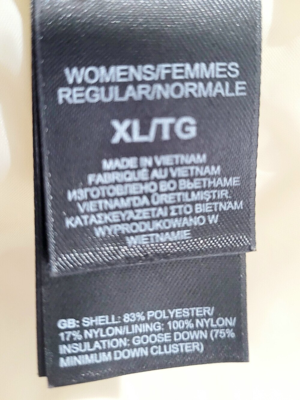 The North Face Women's Size XL White 550 Down Puffer Vest Goose Down Full Zip - Picture 12 of 13